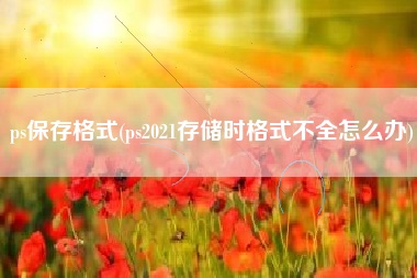 ps保存格式(ps2021存储时格式不全怎么办)