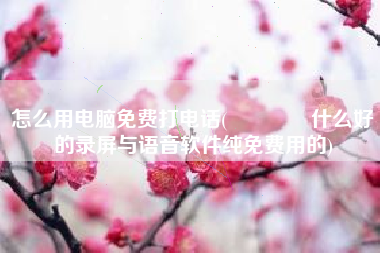 怎么用电脑免费打电话(🈶什么好的录屏与语音软件纯免费用的)