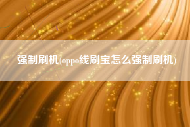 强制刷机(oppo线刷宝怎么强制刷机)