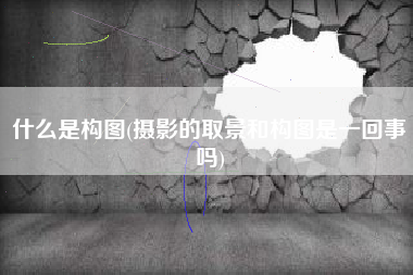 什么是构图(摄影的取景和构图是一回事吗)