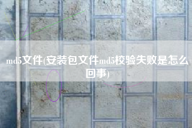 md5文件(安装包文件md5校验失败是怎么回事)