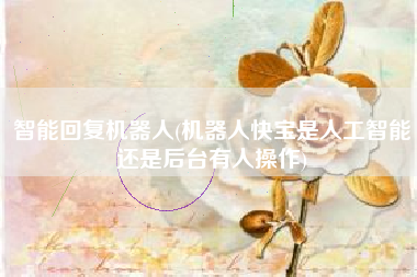智能回复机器人(机器人快宝是人工智能还是后台有人操作)