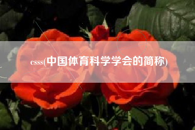 csss(中国体育科学学会的简称)
