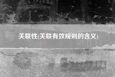 关联性(关联有效规则的含义)