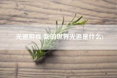 光追游戏(我的世界光追是什么)