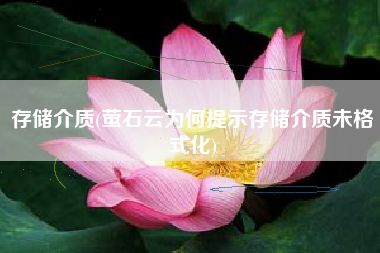 存储介质(萤石云为何提示存储介质未格式化)