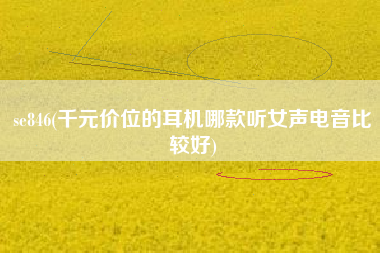 se846(千元价位的耳机哪款听女声电音比较好)