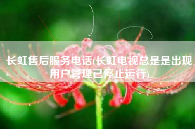 长虹售后服务电话(长虹电视总是是出现用户管理已停止运行)