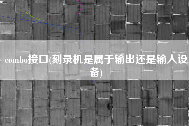 combo接口(刻录机是属于输出还是输入设备)