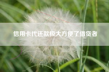 信用卡代还款极大方便了借贷者