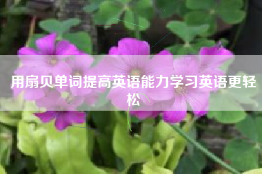 用扇贝单词提高英语能力学习英语更轻松