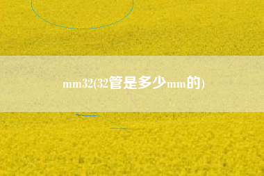 mm32(32管是多少mm的)