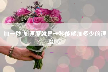 加一秒(加速度就是一秒能够加多少的速度吗)