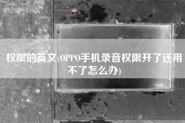 权限的英文(OPPO手机录音权限开了还用不了怎么办)