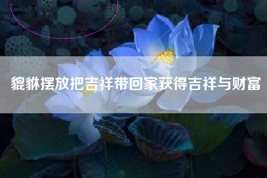 貔貅摆放把吉祥带回家获得吉祥与财富