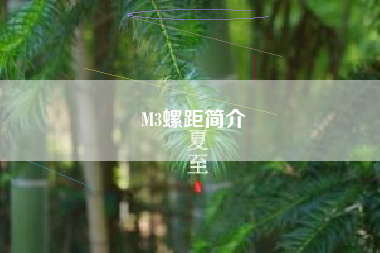 M3螺距简介