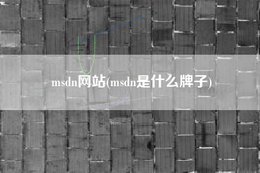 msdn网站(msdn是什么牌子)