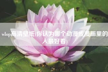 wlop高清壁纸(你认为哪个动漫或漫画里的人最好看)