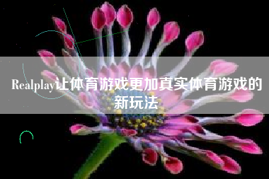 Realplay让体育游戏更加真实体育游戏的新玩法