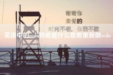 英语中的redo到底是什么意思重新做redo