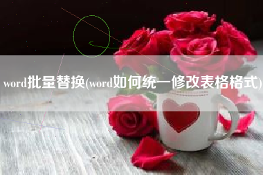 word批量替换(word如何统一修改表格格式)