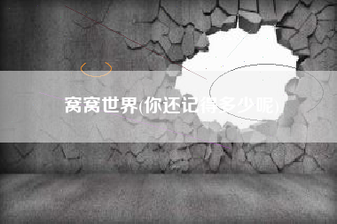 窝窝世界(你还记得多少呢)