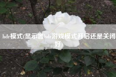hdr模式(显示器hdr游戏模式开启还是关闭好)