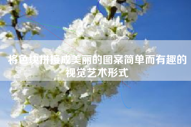 将色块拼接成美丽的图案简单而有趣的视觉艺术形式