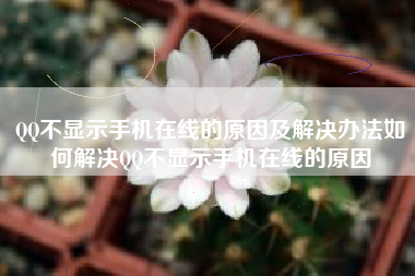QQ不显示手机在线的原因及解决办法如何解决QQ不显示手机在线的原因