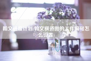 翰文进度计划(翰文横道图的工作编号怎么设置)