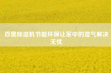百奥除湿机节能环保让家中的湿气解决无忧