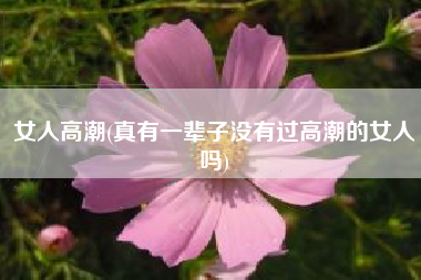 详细阅读:女人高潮(真有一辈子没有过高潮的女人吗) 女人高潮(真有一辈子没有过高潮的女人吗)