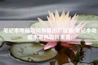 笔记本电脑如何恢复出厂设置(笔记本电脑未来机如何重置)