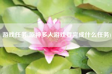 游戏任务(原神多人游戏要完成什么任务)