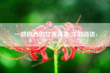 一路向西的女演员表(洋的词语)