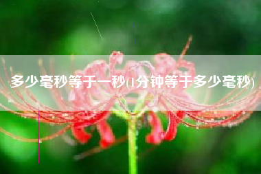 多少毫秒等于一秒(1分钟等于多少毫秒)