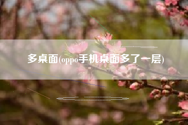 多桌面(oppo手机桌面多了一层)