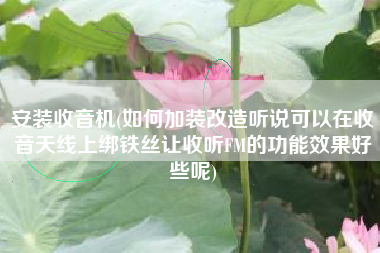 安装收音机(如何加装改造听说可以在收音天线上绑铁丝让收听FM的功能效果好些呢)