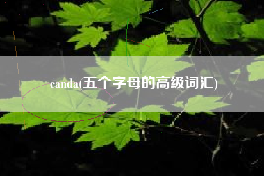 canda(五个字母的高级词汇)