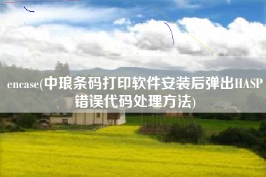 encase(中琅条码打印软件安装后弹出HASP错误代码处理方法)