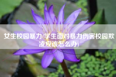 女生校园暴力(学生面对暴力伤害校园欺凌应该怎么办)