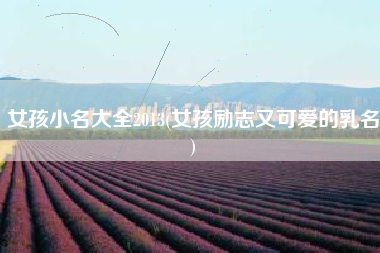 女孩小名大全2013(女孩励志又可爱的乳名)