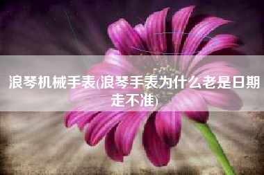 浪琴机械手表(浪琴手表为什么老是日期走不准)