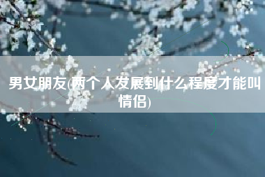 男女朋友(两个人发展到什么程度才能叫情侣)