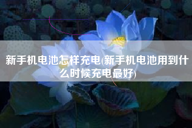 新手机电池怎样充电(新手机电池用到什么时候充电最好)