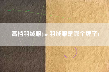 高档羽绒服(mc羽绒服是哪个牌子)