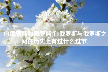 白俄罗斯和俄罗斯(白俄罗斯与俄罗斯之间在历史上有过什么过节)