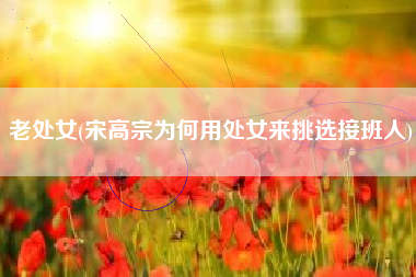 老处女(宋高宗为何用处女来挑选接班人)