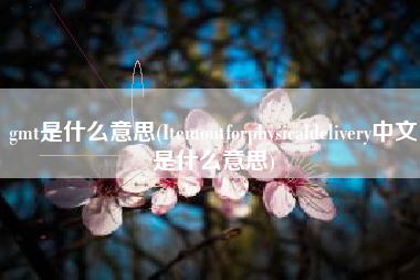 gmt是什么意思(Itemoutforphysicaldelivery中文是什么意思)
