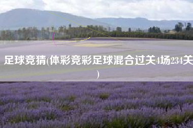 足球竞猜(体彩竞彩足球混合过关4场234关)